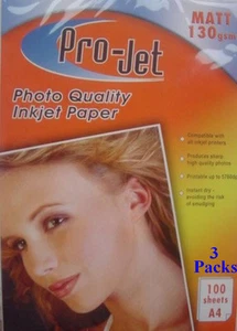 Projet A4 Matt Matte Photo Paper 130 gsm 300 Sheets - Picture 1 of 1