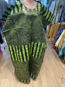 Vestido de algodón teñido africano AsakStyle, diseño multicolor, talla única - 2305,04 - Imagen 1 de 11