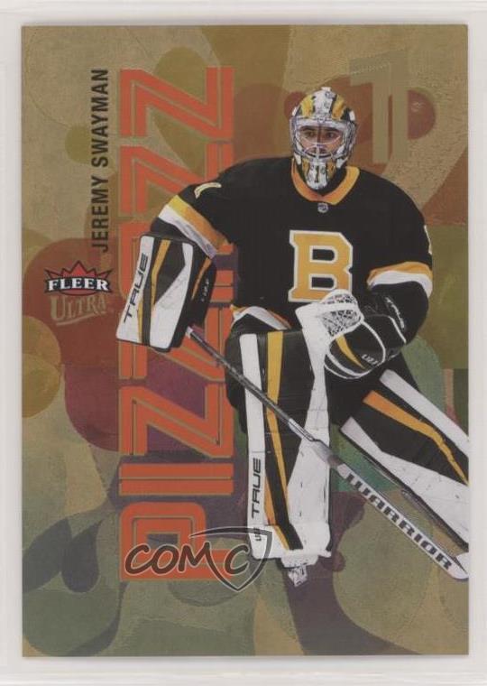 2021-22 Upper Deck Fleer Ultra Pizzazz Gold /100 Jeremy Swayman #PZ-24 Rookie RC
