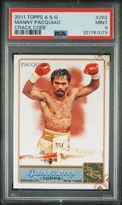 2011 Topps Allen & Ginter Manny Pacquiao #262 CRACK CODE Card Boxing PSA 9 MINT - Image 1 of 2