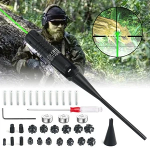 Green Laser Bore Sight Kit for .17 to 12GA Caliber BoreSighter w/2 Set Batteries - Picture 1 of 13