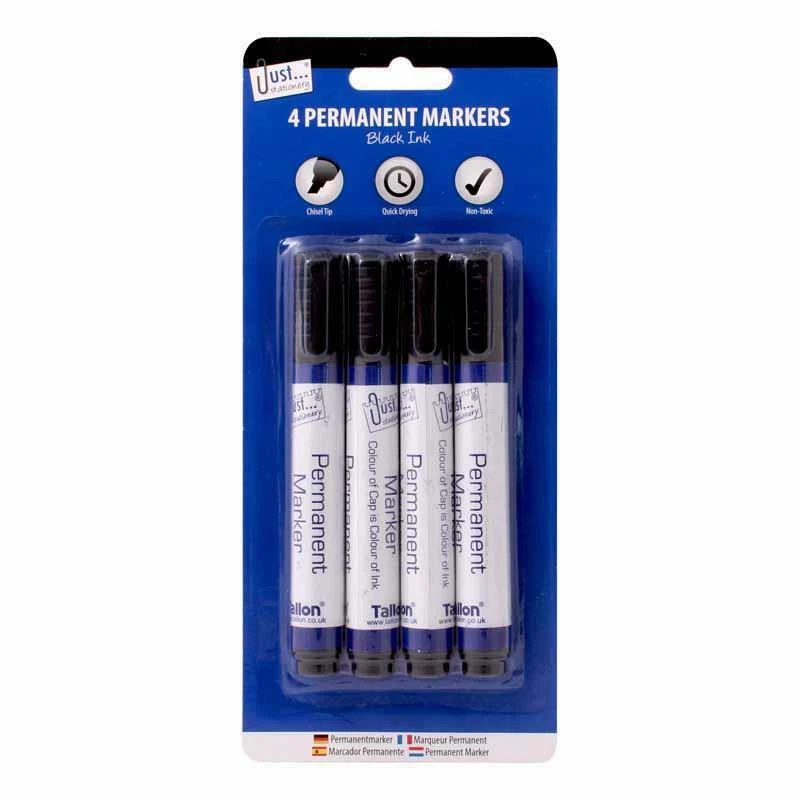 TALLON INTERNATIONAL LTD Permanent Markers - Chunky Thick Pen Pens Quality Safe School Office Board Pen