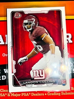 2015 Bowman Football Card Landon Collins RC RC #38 9259 V917 - Image 1 of 2