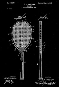 1900 - Racket - F. L. Slazenger - Patent Art Poster - Picture 1 of 3
