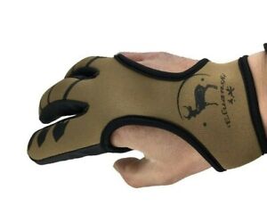 Glove For Archery Slingshot Crossbow Shot 3 Finger Protection Hand Guard Cover 