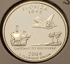 2004-S Proof Clad 25C Florida 50 States Quarter, Free Shipping!