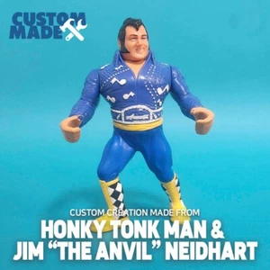 C14_ HONKY TONK MAN & JIM THE ANVIL NEIDHART BODY/OFF WWF CUSTOM HASBRO FIGURE - Picture 1 of 5