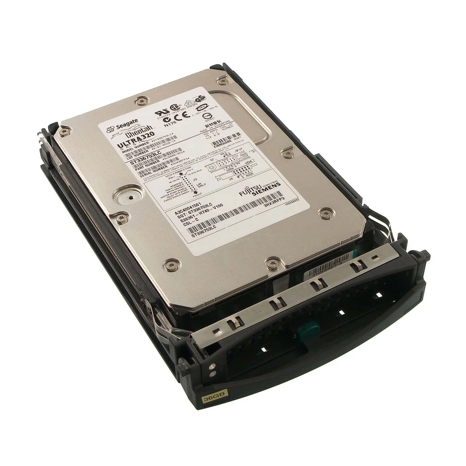 Fujitsu Siemens SCSI Festplatte 36GB 15k U320 SCA2 LFF - S26361-H740-V100 - Bild 1 von 1