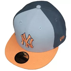 New York Yankees New Era 5950 Tri-Pop Sombrero Ajustado - Naranja/Gris/Grafito - Imagen 1 de 1