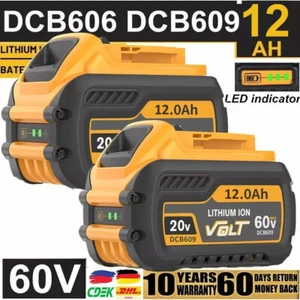 2Pack For DEWALT FLEXVOLT 20V/60V MAX 12.0Ah Lithium-lon Battery DCB609-2 DCB612 - Picture 1 of 11