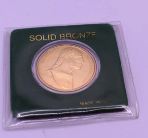 GEORGE WASHINGTON Solid BRONZE COIN MOUNT VERNON Collectible Sealed - Picture 1 of 4