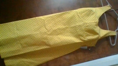 ¡Vestido vintage Sears JR Bazaar! ¡NUEVO CON ETIQUETAS! Talla 13 Amarillo Lunares Cremallera Trasera Sin Mangas Foto 1 de 4