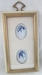 2 Vintage Framed Limoges Cameo Plaques Mother/Child / Sungott Art Studios, NY - Picture 1 of 5