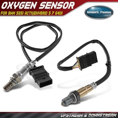 Sensor de oxígeno O2 aguas arriba y aguas abajo 2 piezas para BMW 535i ActiveHybrid 5 7 640i Foto 1 de 4