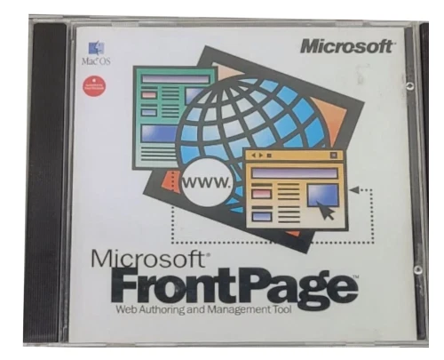 Microsoft FrontPage Web Authoring Software for MacOS Mac CD-ROM (1998) w/ CD Key - Image 1 of 1