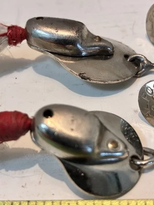 ANTIGUO AL FOSS SHIMMY Nº 5 y Nº Juego de 6 SEÑUELOS DE PESCA 2-L62 Foto 1 de 4