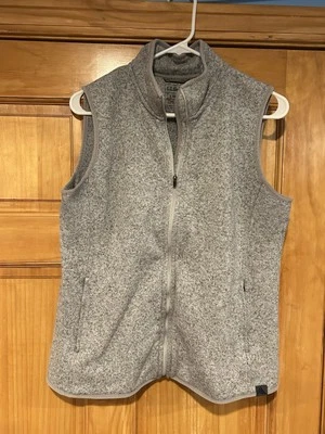 Chaleco polar regular grande para mujer LL Bean clásico cremallera completa gris Foto 1 de 4