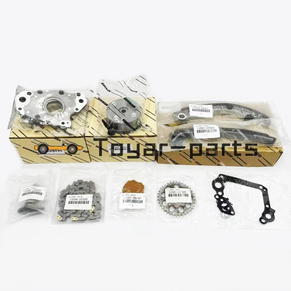 Timing Chain Kit for 00-08 Toyota Corolla 1.8L DOHC 1ZZFE Engine w/ Oil Pump OEM Foto 1 de 4