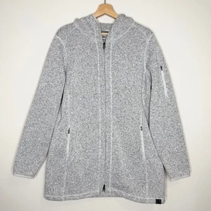 L.L.Bean Women's Sweater Fleece Full-Zip Jacket in a Speckled Gray Size XL - Picture 1 of 4