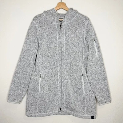 L.L.Bean Women's Sweater Fleece Full-Zip Jacket in a Speckled Gray Size XL - Image 1 of 4