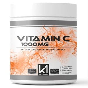Vitamina C K1 Nutrition 1000 mg INTEGRATORE ACIDO ASCORBICO 500 cpr DA 1 GRAMMO - Foto 1 di 1
