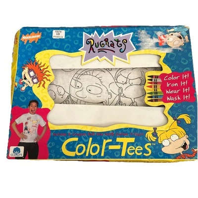 Camiseta De Colección 1998 Rugrats Color-tees Juvenil Pequeña Nickelodeon En Caja LEER Foto 1 de 4