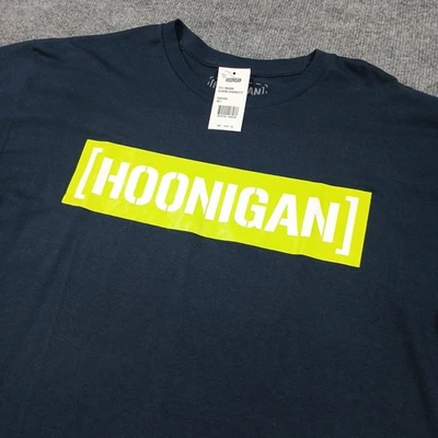 Camisa Hoonigan Censor Bar Camiseta Azul Marino Y Amarillo Talla Grande - Nueva Con Etiquetas Foto 1 de 4