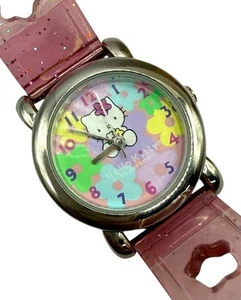 Vintage 1990s Hello Kitty Youth Girls Watch Plastic Pink Kawaii New Battery - Picture 1 of 5