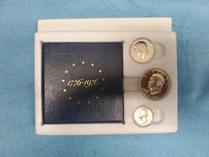 1776-1976 United States Bicentennial Silver Proof 3 Coin Set w/ Case - Bild 1 von 9