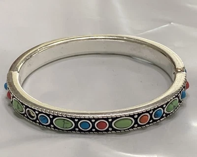 Pulseira Howlite Semi Preciosa Prata Brighton Loretto Faltando 2 Pedras - Imagem 1 de 4