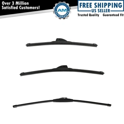 Juego de 3 escobillas limpiaparabrisas delanteras y traseras Trico Tech Foto 1 de 4