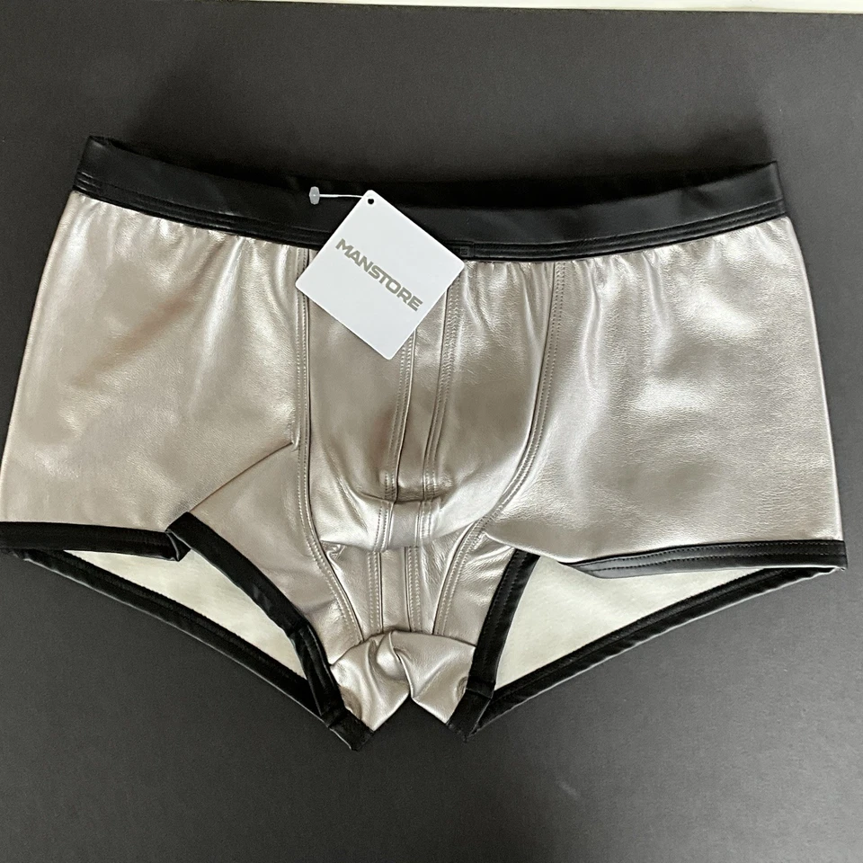 Manstore Herren Pant 🔥 Gr.M Shape Silver Boy BDSM Fetisch Look Neu Mit Etikett - Bild 1 von 4