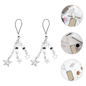  2 Pcs Pentagram Mobile Phone Chain Cute Star Lanyard Decorations - Afbeelding 1 van 12