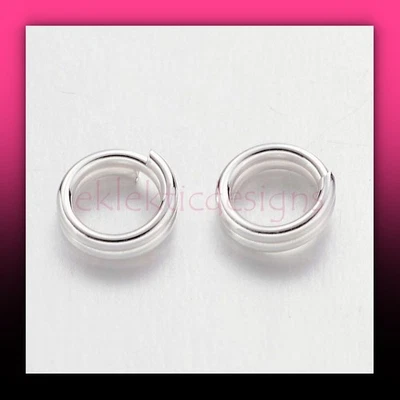 Anéis de salto de laço duplo dividido liga de metal folheada a prata 4 mm 50 peças 1,4 mm US$ 1,00 - Imagem 1 de 4