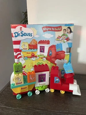Dr. Seuss Mega Bloks Blocks Green Eggs & Ham Train Building Construction Set - Image 1 of 4