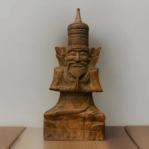 🗿VINTAGE 1950s Artefact. Hand-Carved Wooden - Asian Temple Guardian Statue - Picture 1 of 19