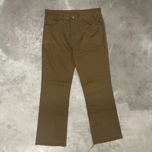1970s Levi's Sta-Prest Brown Pants — Men's 31 x 30 — Talon 42 Zipper, USA - Picture 1 of 15