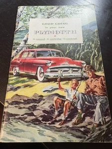 1951 1952 Good Going PLYMOUTH Owners Manual Cranbrook Cambridge Concord Original - Picture 1 of 12