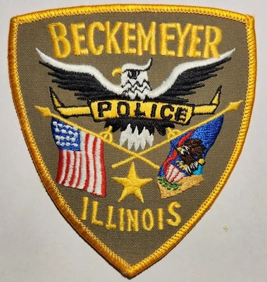 Parche del Departamento de Policía de Illinois Beckemeyer (Extremadamente RARO) Foto 1 de 2