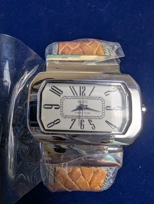 Nuevo en caja Reloj brazalete Ecclissi de plata esterlina para mujer de cuero trenzado marrón Foto 1 de 4