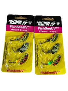 (2) Panther Martin Forelle Barsch Spinner 1/8oz FishSeeUV Vibrant Image 3er-Packung - Bild 1 von 3