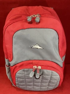 High Sierra Backpack Red & Gray W/ Bottle Pocket & Suspension Strap System - Picture 1 of 14