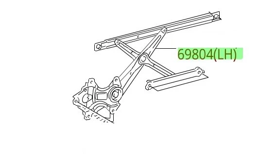 Regulador automático de janela para porta de motorista Toyota Tacoma original do fabricante original do equipamento original - Imagem 1 de 1