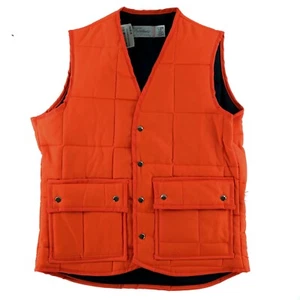 Riverside Quilted Workwear Nylon Orange Vest Button Down M M/40 - Picture 1 of 5
