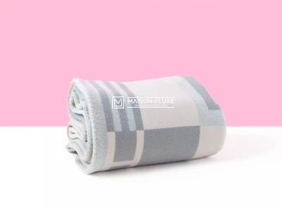 MANTA HERMES AUTÉNTICA GRIS PERLA ITACA LANA CACHEMIR TIRO AVALON H Foto 1 de 2