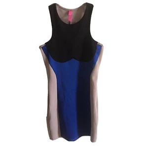 TRAC women's mini Dress Spandex Fitted Sleeveless multicolor size S - Picture 1 of 3