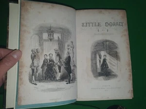 1857 LITTLE DORRIT by CHARLES DICKENS 1st ED -40 PLATES BY H K BROWNE MARSHALSEA - Picture 1 of 24