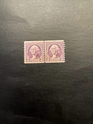 Us Stamp Scott #721 3c Washington Vert.Line Pair MNH - Image 1 of 2