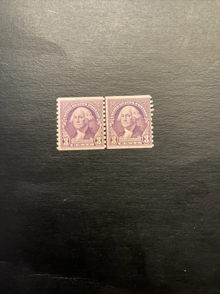 Us Stamp Scott #721 3c Washington Vert.Line Pair MNH - Image 1 of 2