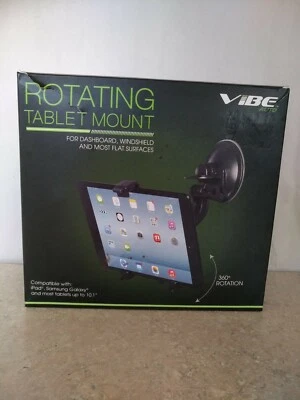 VIBE-AUTO Rotating Tablet Mount for Dashboard Windshield & most Flat Surfaces - Image 1 of 4